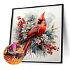 Cardinal-Full Round Diamond Painting 40*40CM