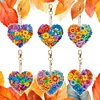 Porte-cl&eacute;s multicolore amour-double face perceuse-diamant