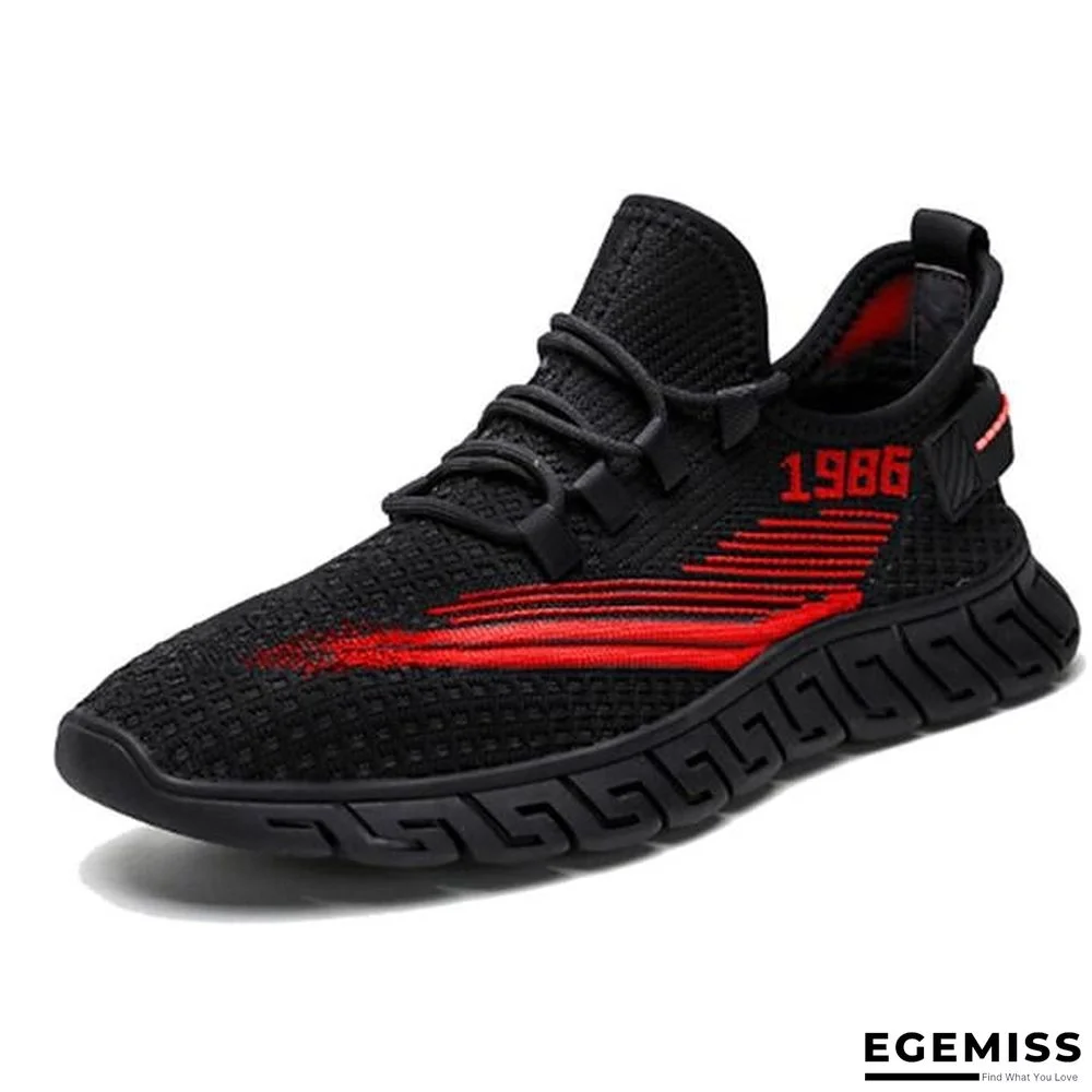Men's Summer / Fall Sporty / Casual Daily Outdoor Trainers / Athletic Shoes Running Shoes / Basketball Shoes Tissage Volant Breathable Non-slipping Wear Proof Black / Red / Black / Beige | EGEMISS