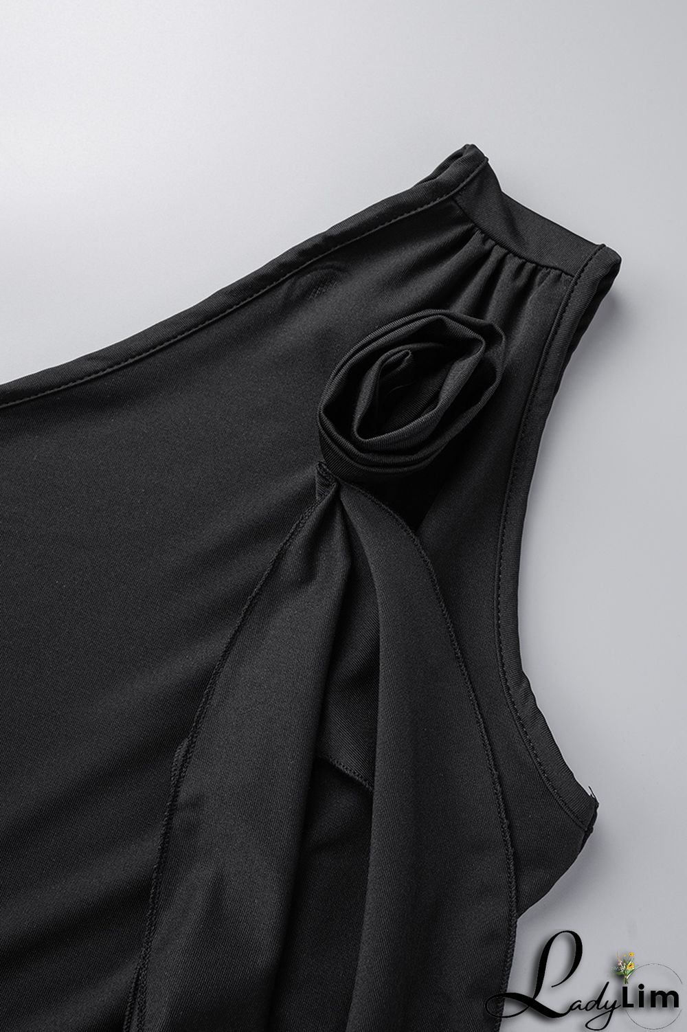 Orange Sexy Patchwork Tassel Contrast Oblique Collar Sleeveless Two Pieces