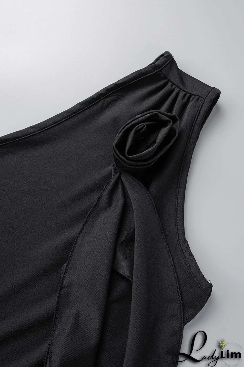 Orange Sexy Patchwork Tassel Contrast Oblique Collar Sleeveless Two Pieces