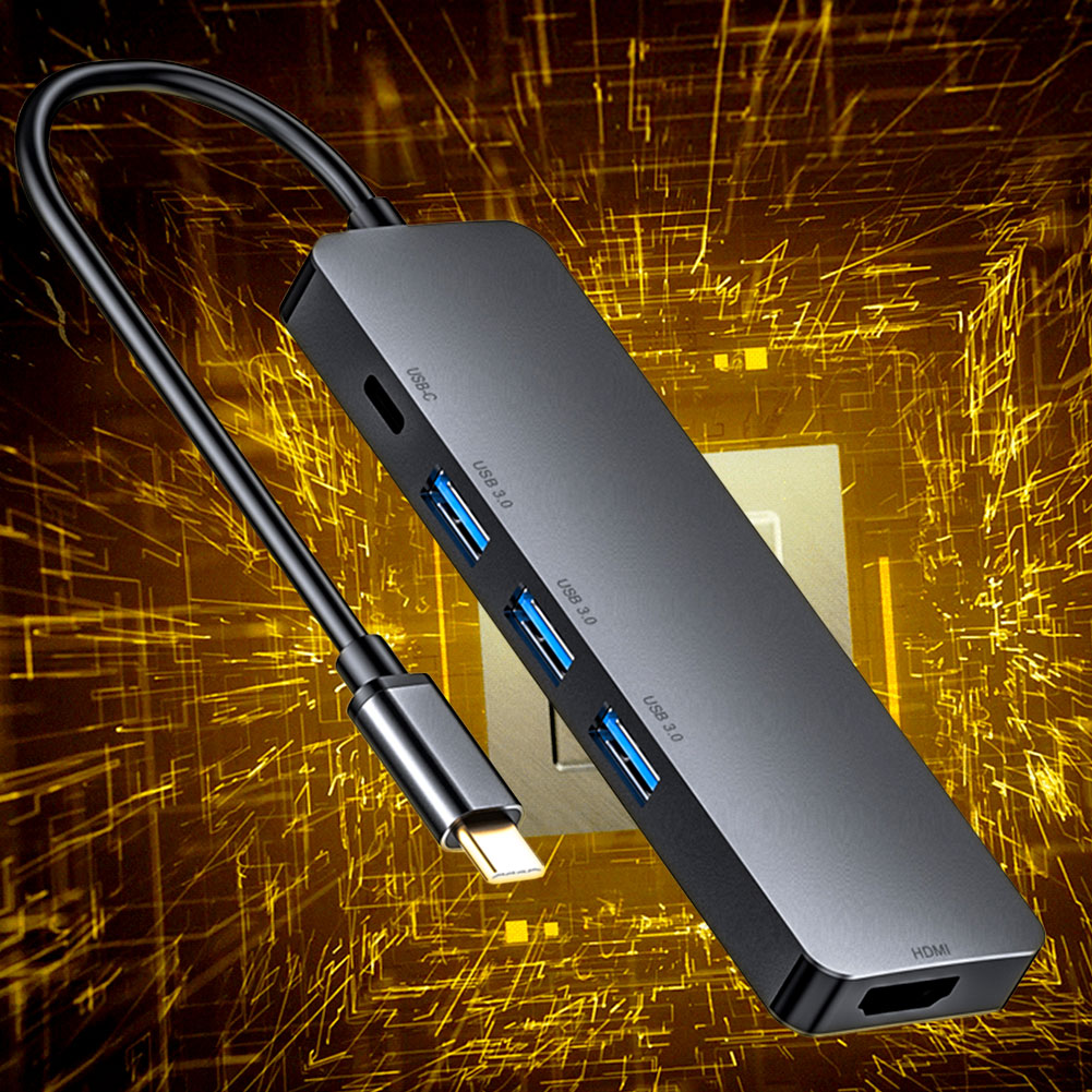 

JP-D91 5 in 1 Type-C HUB to USB-C USB3.0 HDMI PD Converter Extension Dock, 501 Original
