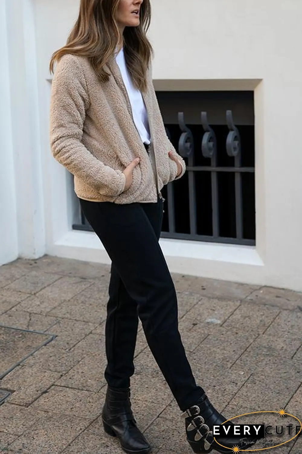 Classical Fluffy  Fleece Zipper Jackets