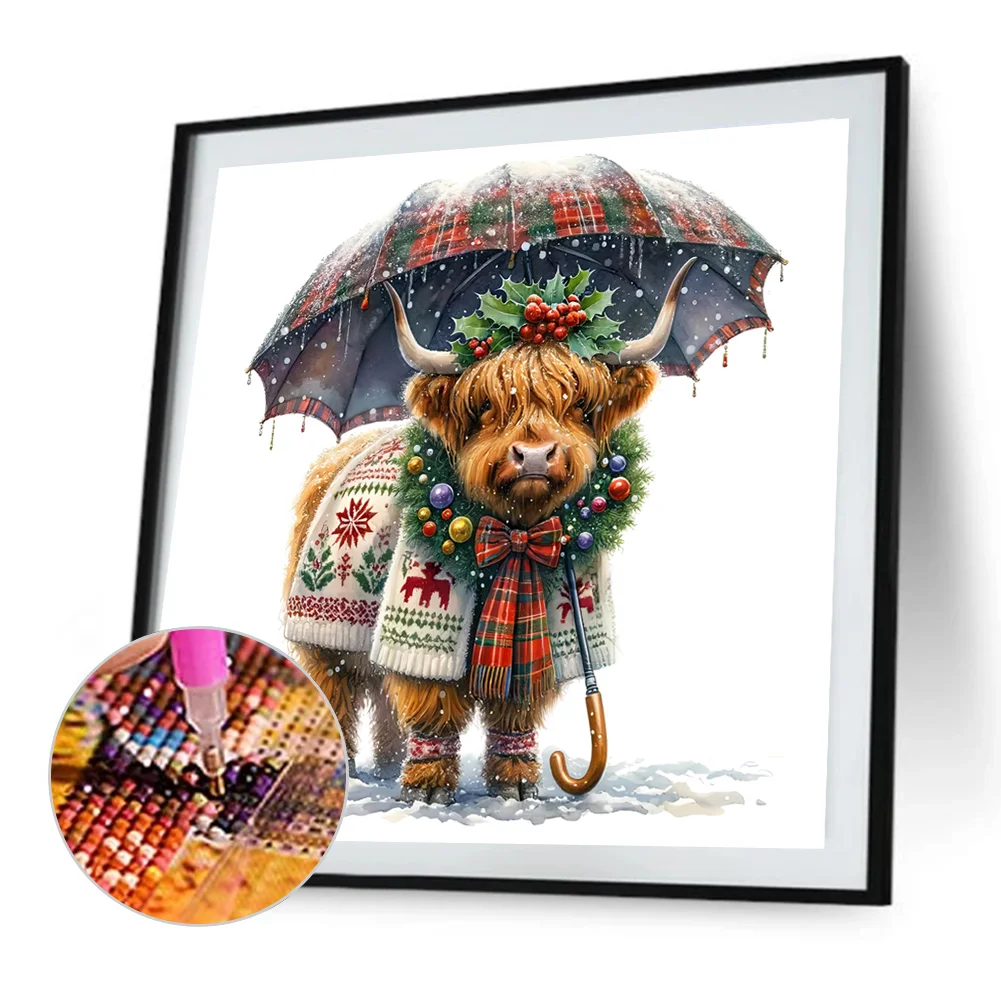 Diamond Painting - Full Round Drill - Highland Cattle(Canvas|35*35cm)
