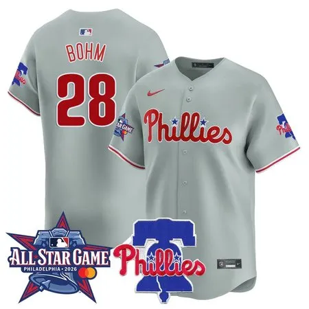 Youth Philadelphia Phillies #28 Alec Bohm Gray 2026 MLB All-Star Jersey