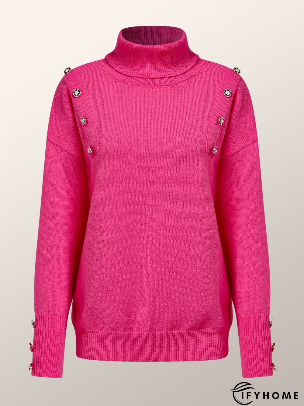 Loose High Elasticity Urban Turtleneck Long sleeve Sweater | IFYHOME