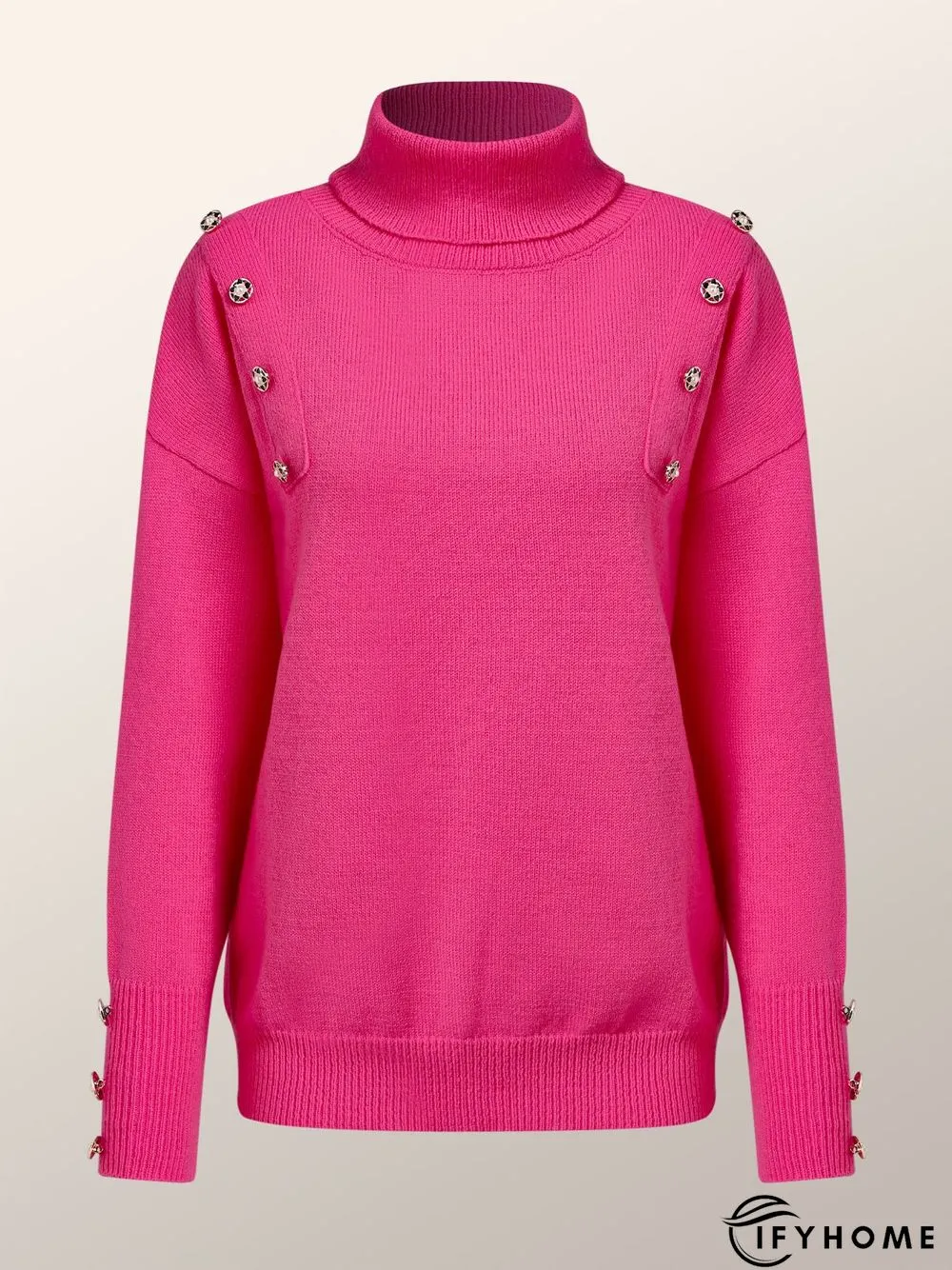 Loose High Elasticity Urban Turtleneck Long sleeve Sweater | IFYHOME