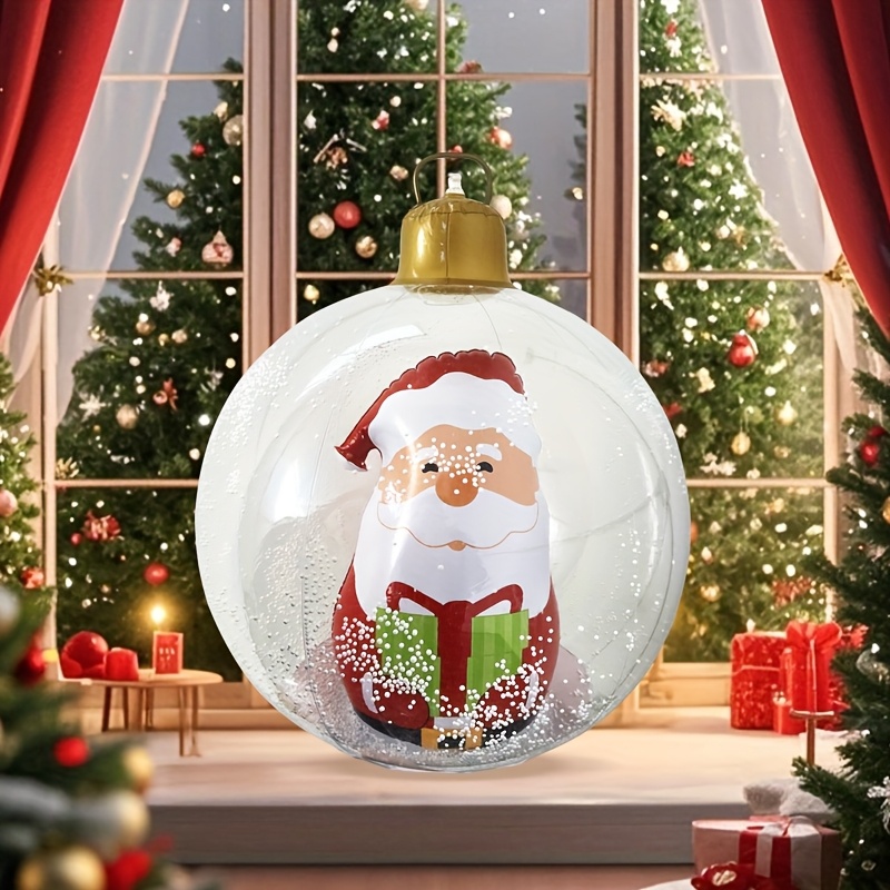 Tegooe Large Inflatable Christmas Ornament Snow Globe with Reindeer 255 Inch