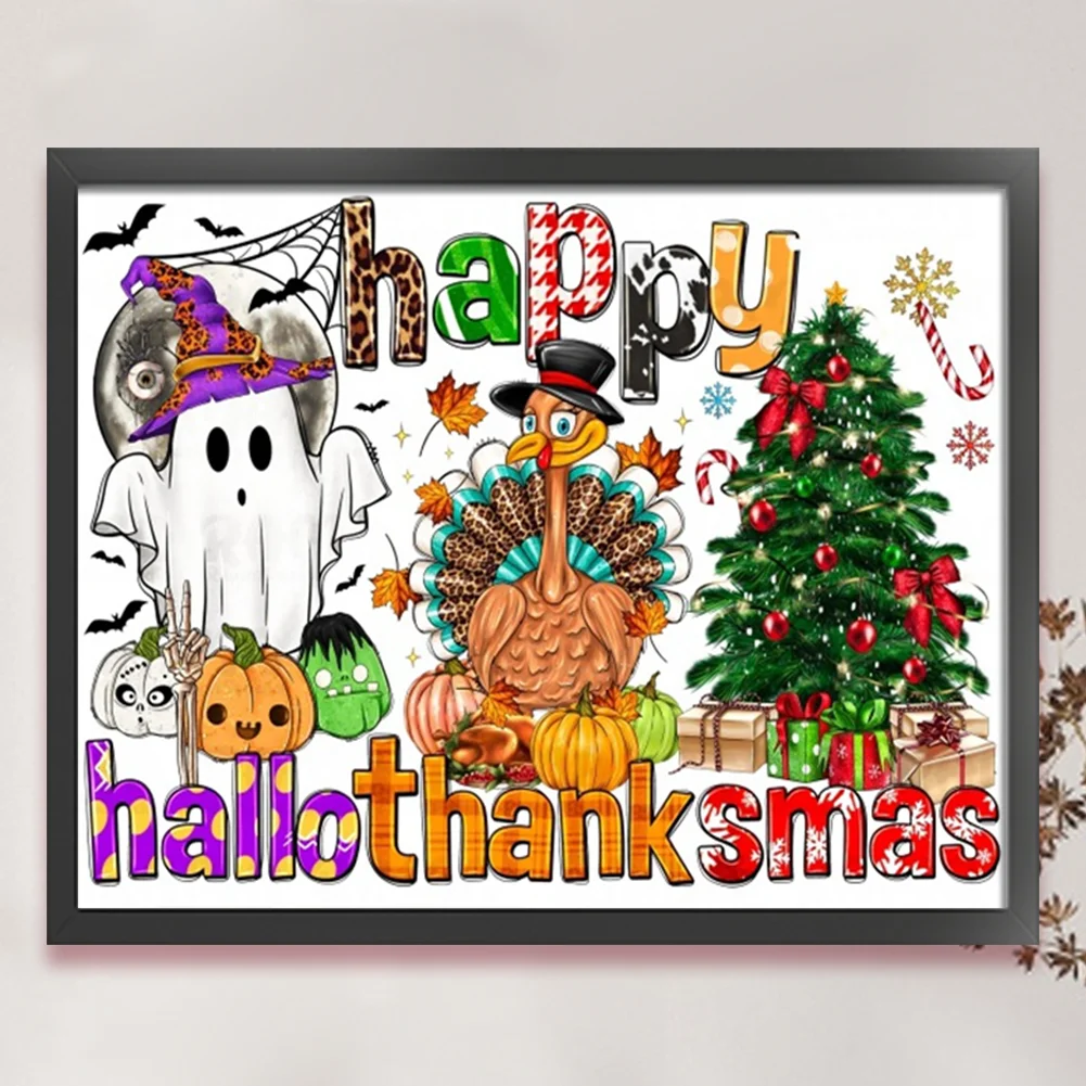 11CT Full Stamped Cross Stitch - Halloween(Canvas|70*55CM)