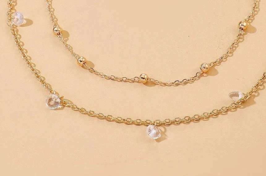 Rhinestone Alloy Waist Chain YP2203