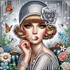 Noble blanche en forme sp&eacute;ciale 5d &agrave; pierres partielles DIY peintures de diamants peintures d&rsquo;art pr&eacute;cieux pour adultes d&eacute;butants d&eacute;coration int&eacute;rieur