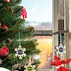 (US Only)Cross Stitch Hanging Pendant Christmas Snowflake Embroidery Art Pendants