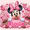Nachtisch Minnie - DIY Personalisiert Disney Namen Voller Diamant Malerei