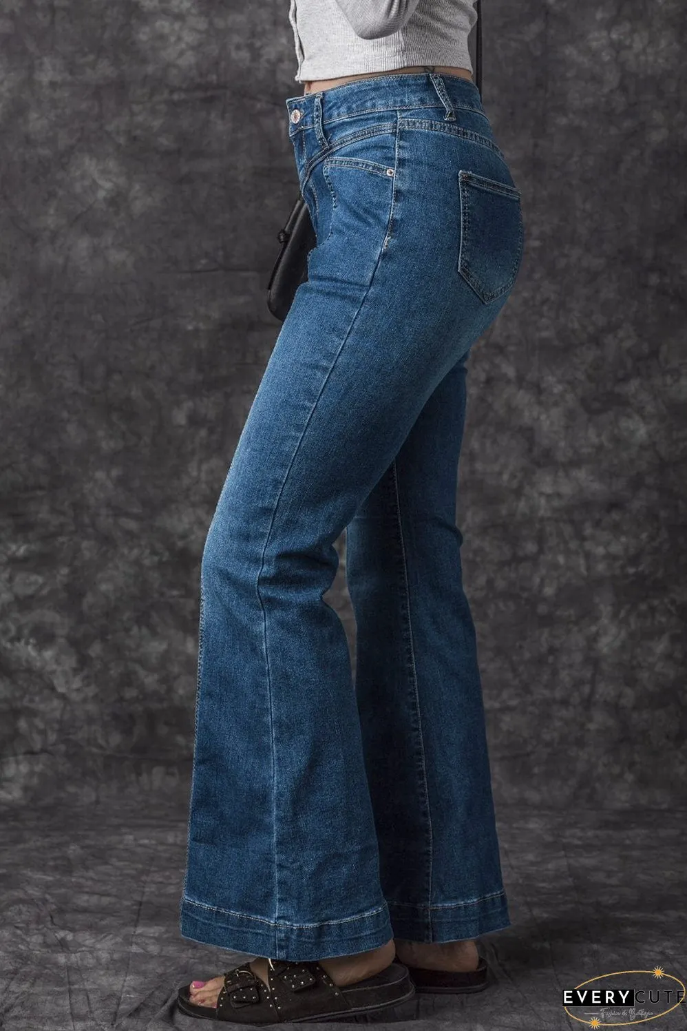 Trendy Flared Leg Jeans