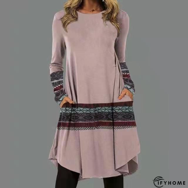 Jersey Crew Neck Casual Dress | IFYHOME
