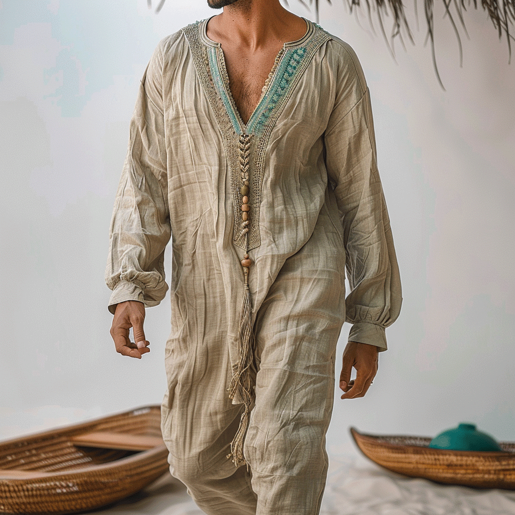 Men's Linen Jumpsuit-inspireuse