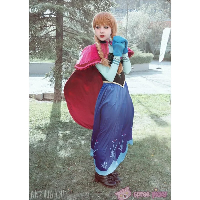 Winter Version [Frozen]Princess Anna Fabulous Gown Cosplay Costume SP140778