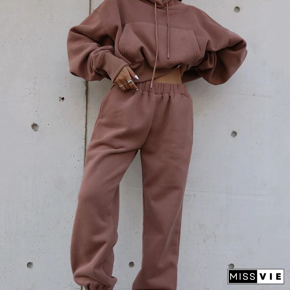 Two-Piece Sports Sweater Suit