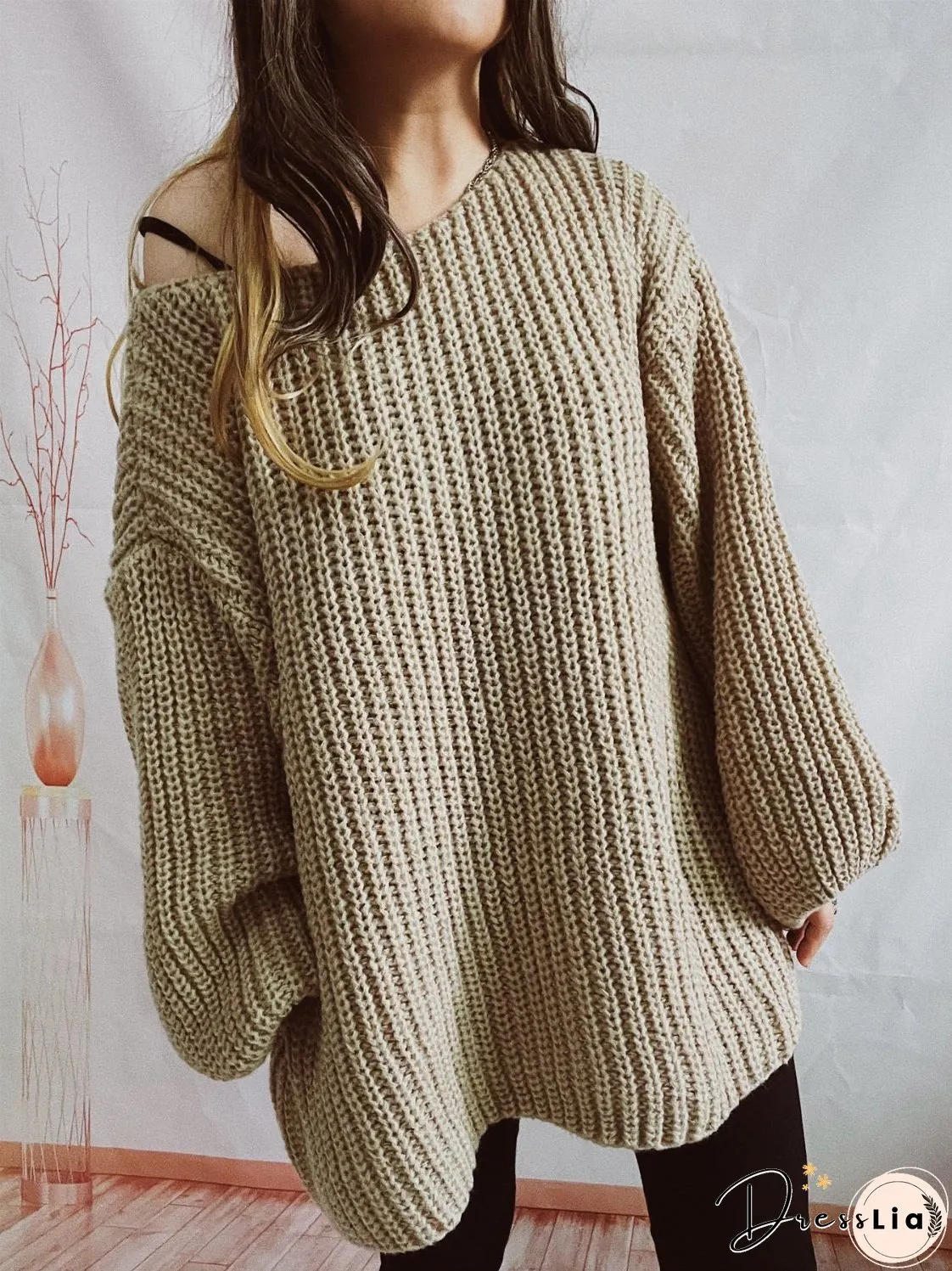 Boat Neck Long Sleeve Sweater with Belt