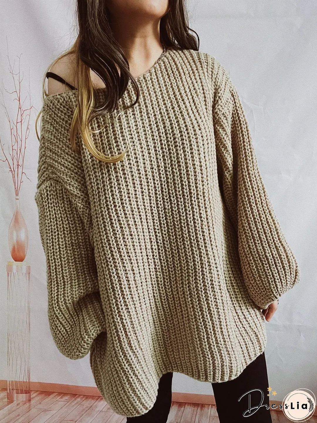 Boat Neck Long Sleeve Sweater with Belt