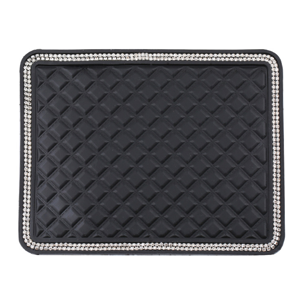 

Rhomboid Anti-skid Mat Detachable Rhinestone PU Dashboard Sticky Pad (A), 501 Original