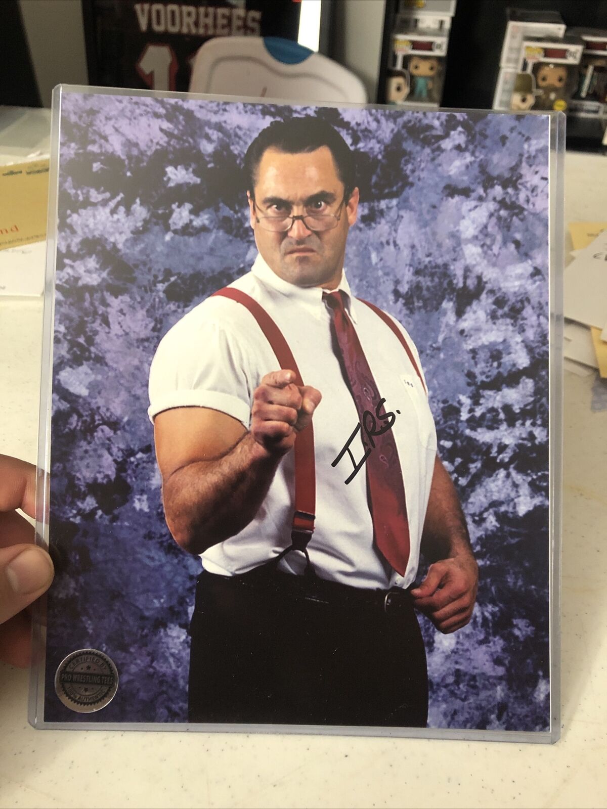 IRS I.R.S. Mike Rotunda Signed Autograph 8x10 Photo Poster painting Pro Wrestling Crate