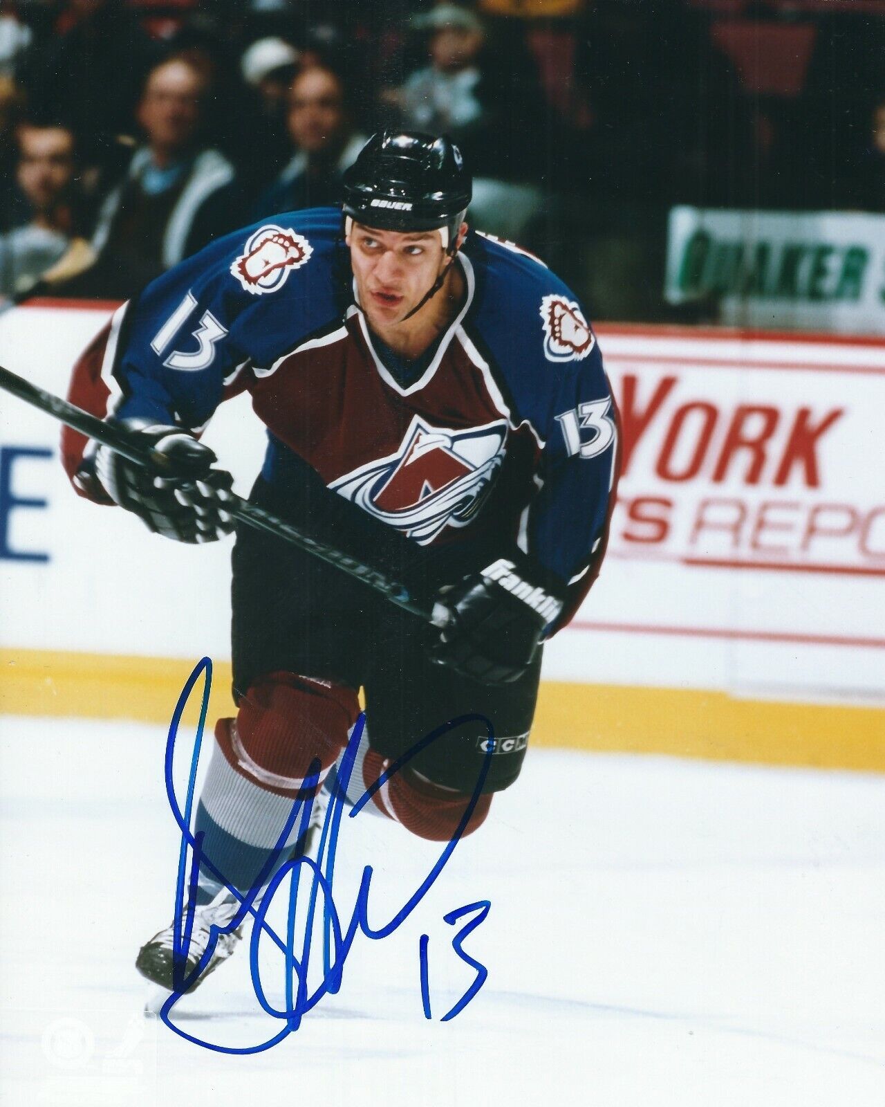 Signed 8x10 DAN HINOTE Colorado Avalanche Autographed Photo Poster painting - COA