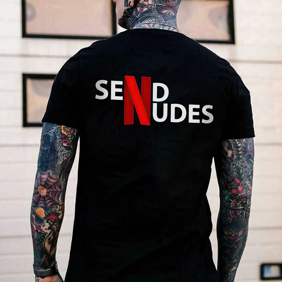 Send Nudes Printed Men's T-shirt -  