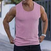 Mens Solid Color Slim Sports Vest by Inlyline