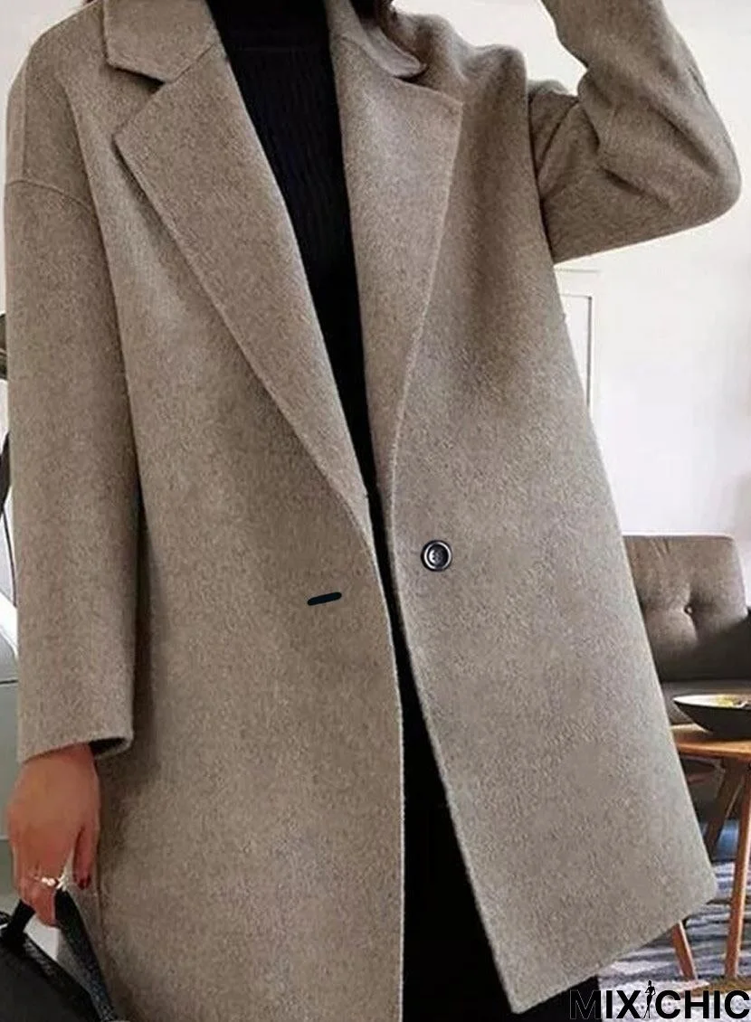 Casual Loose Woolen Cardigan Coat