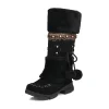 Women's Fur Ball High Boots Warm Ethnic Boots