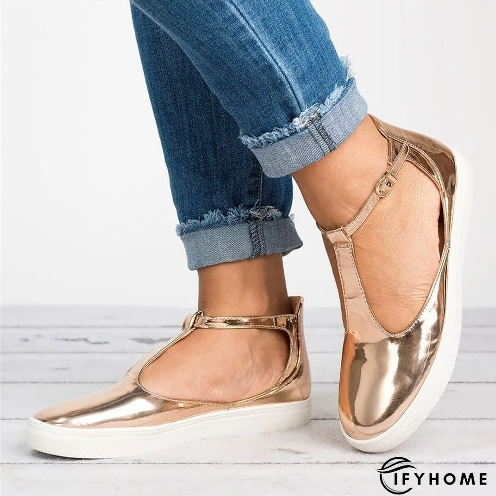 Summer Sandals Round Toe Shoes with Adjustable Buckle | IFYHOME