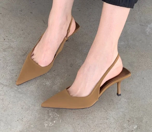 Comfort Shoes for Women Sandals Stiletto Heels 2021 Summer Suit Female Purple Large Size New Girls Low Pointed High Black Big