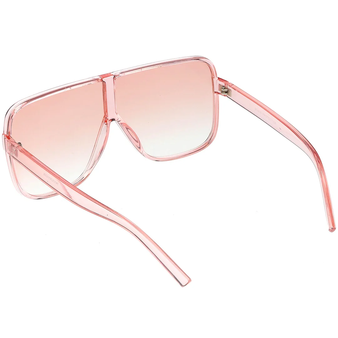 Oversize Translucent Square glasses Flat Top Color Tinted Lens 69mm