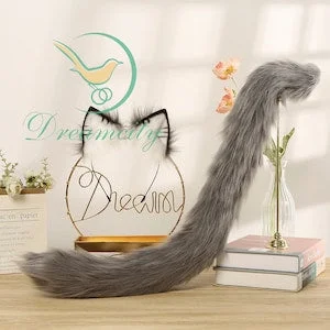 pornhint Pornhint Blue Cat Ears and british short hair TAIL-plugs can be added as sex goods-cosplay's ears and tail-the headdress of oliva-live props-handmade