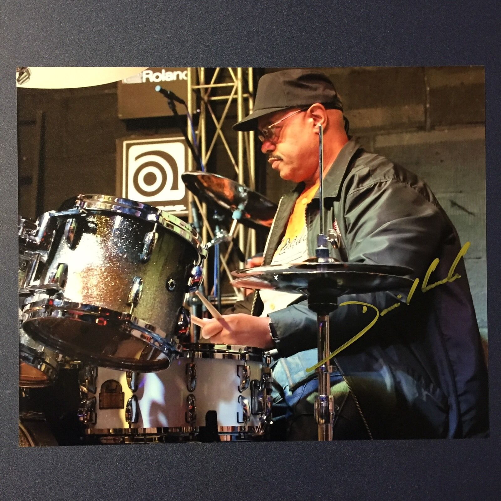 DENNIS CHAMBERS SIGNED 8x10 Photo Poster painting AUTOGRAPHED SANTANA STEELY DAN DRUMMER COA