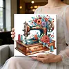 (Pre-Framed)Sewing Machine and Flowers-Special Shaped Diamond Painting(25x25cm)