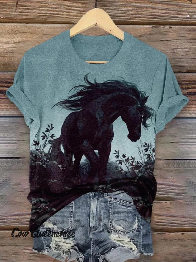 Western Vintage Horse T-Shirt Multicolor / S