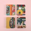 4PCS Cute Cartoon A7 Mini Portable Writing Paper Notebooks Diary Meeting Stationery Gift