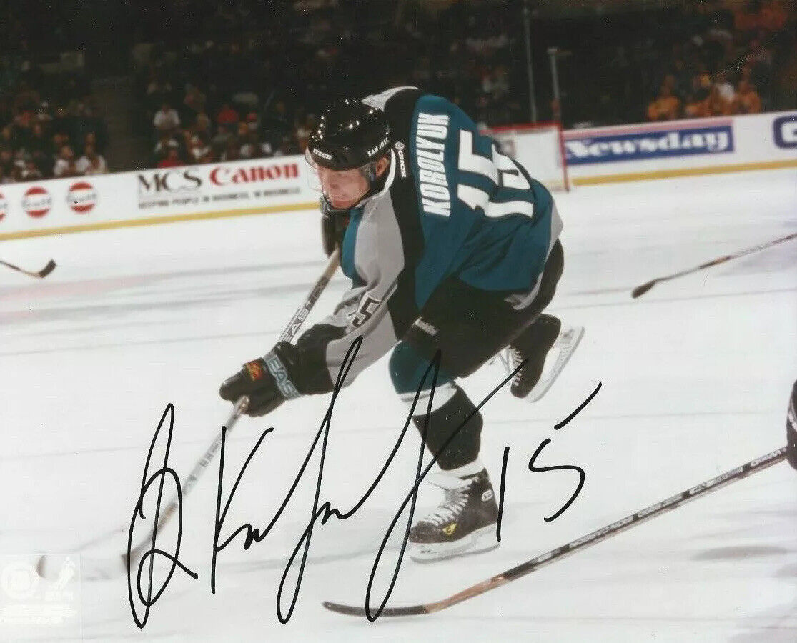 Alex Koroluk Autographed 8x10 San Jose SharksB672