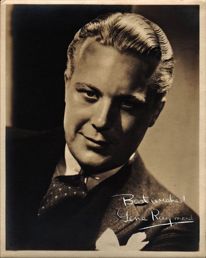 Awesome Vintage GENE RAYMOND Signed Photo Poster painting