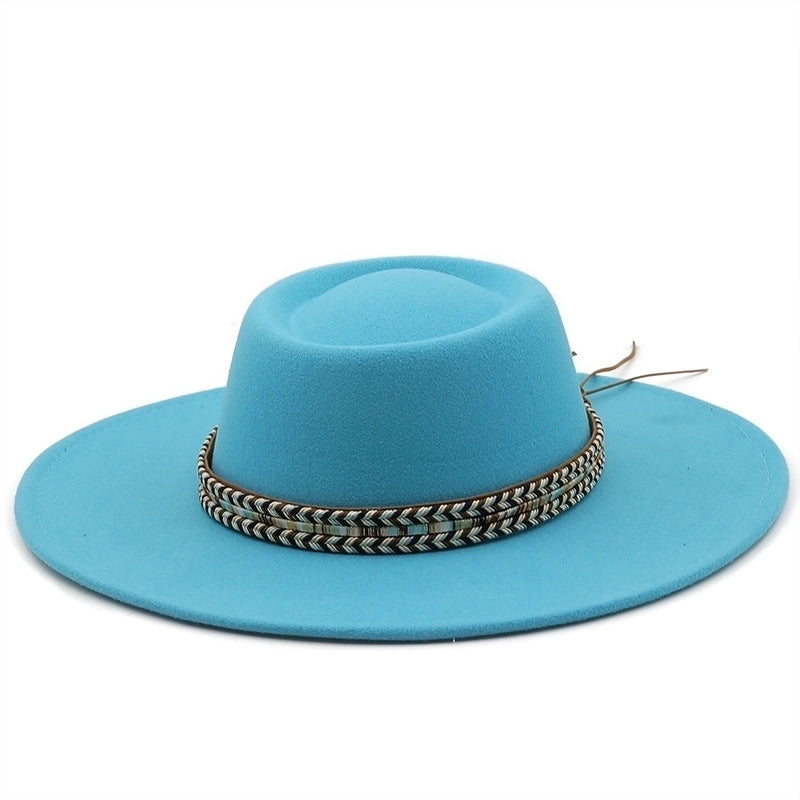 Fashion Ethnic Autumn And Winter Men’s And Women’s Couple Broad-brimmed Hat