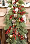 190cm Artificial Hanging Pine Cypress Lighting Rattan Christmas Table Decor