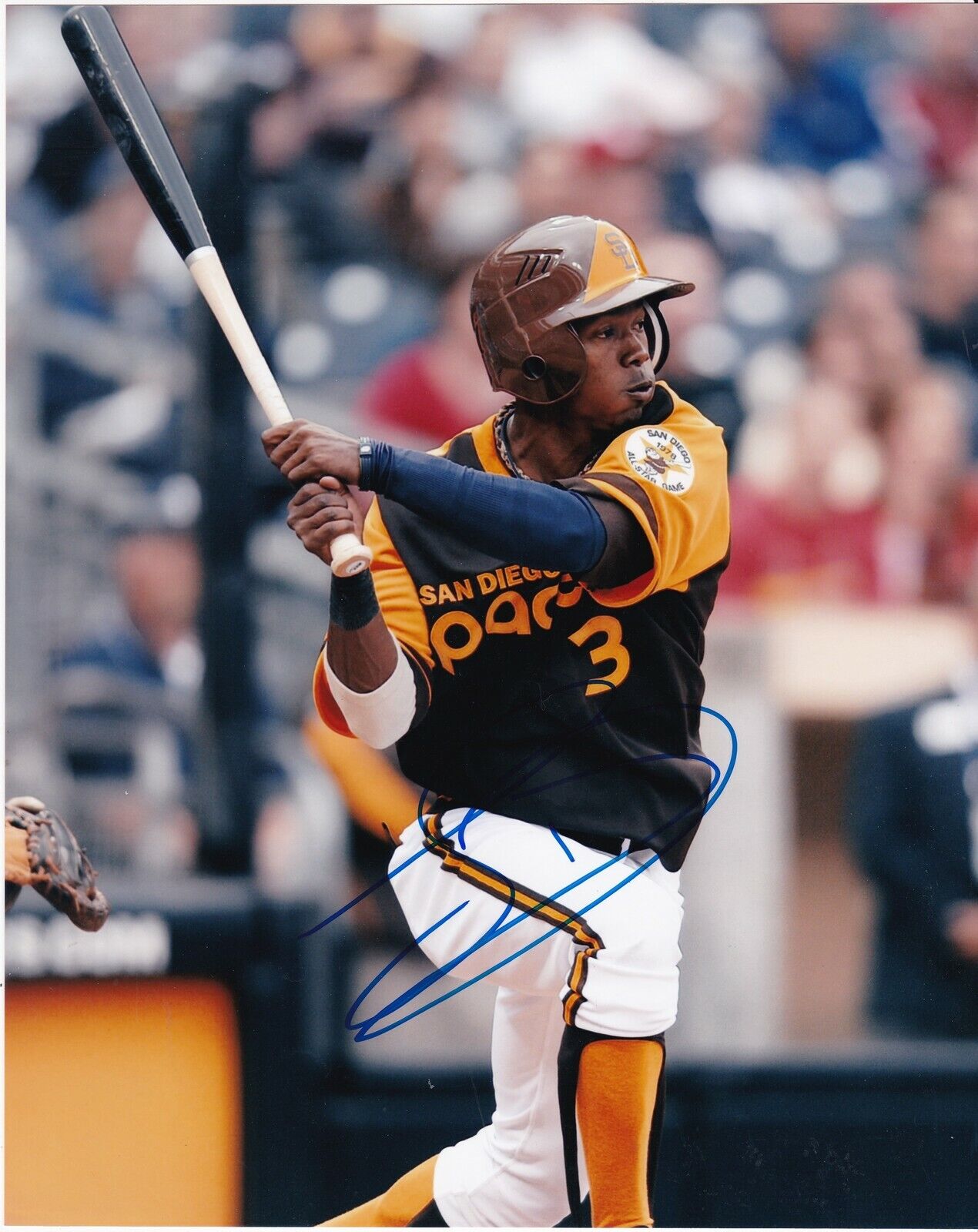 LUIS DURANGO SAN DIEGO PADRES ACTION SIGNED 8x10