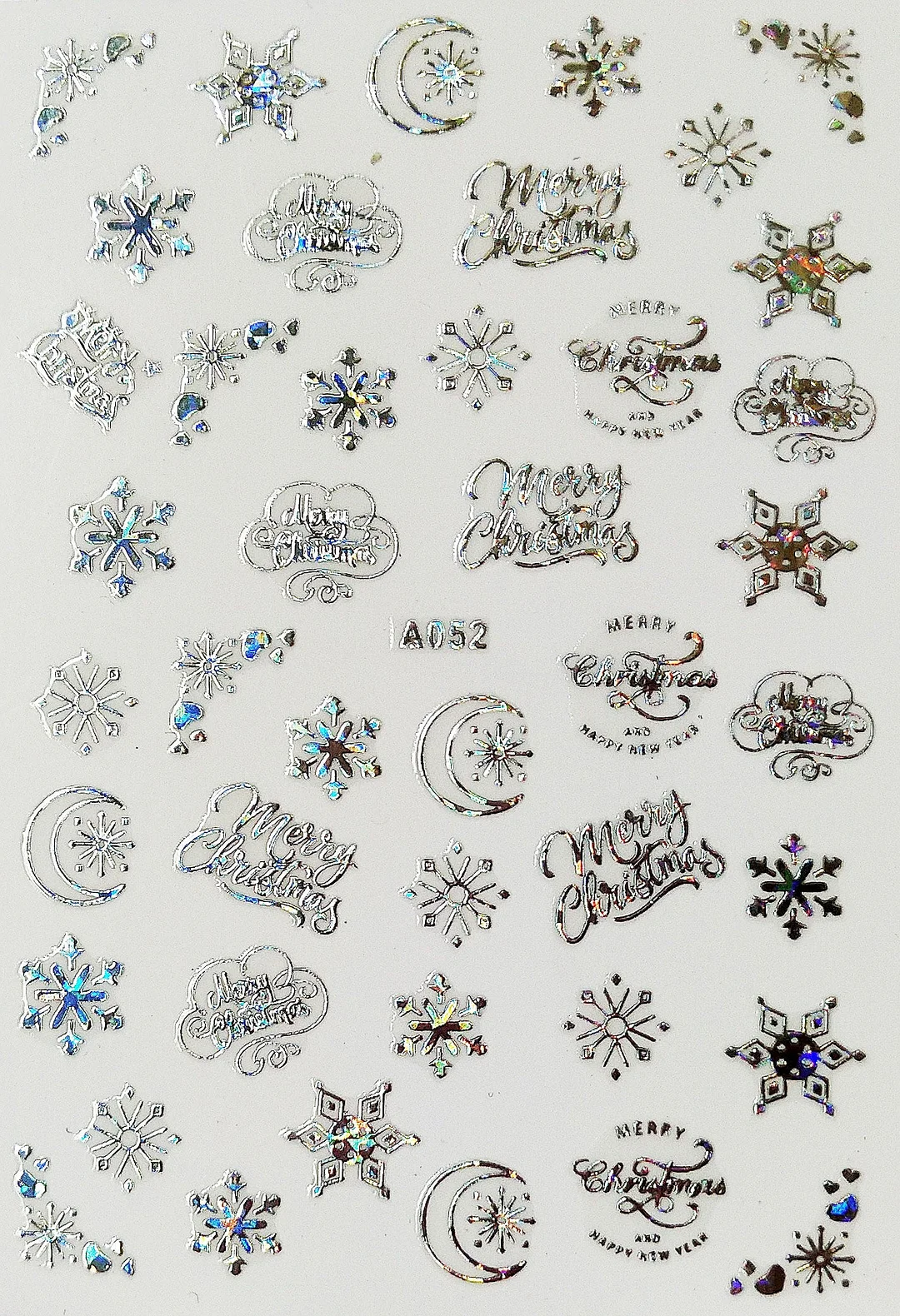 Merry Christmas 3D Elk Nail Art Decals Nail Sticker Manicure Red Laser Gold Silver White Snow Sticker for Nail Design Decoration-Nail Inspo