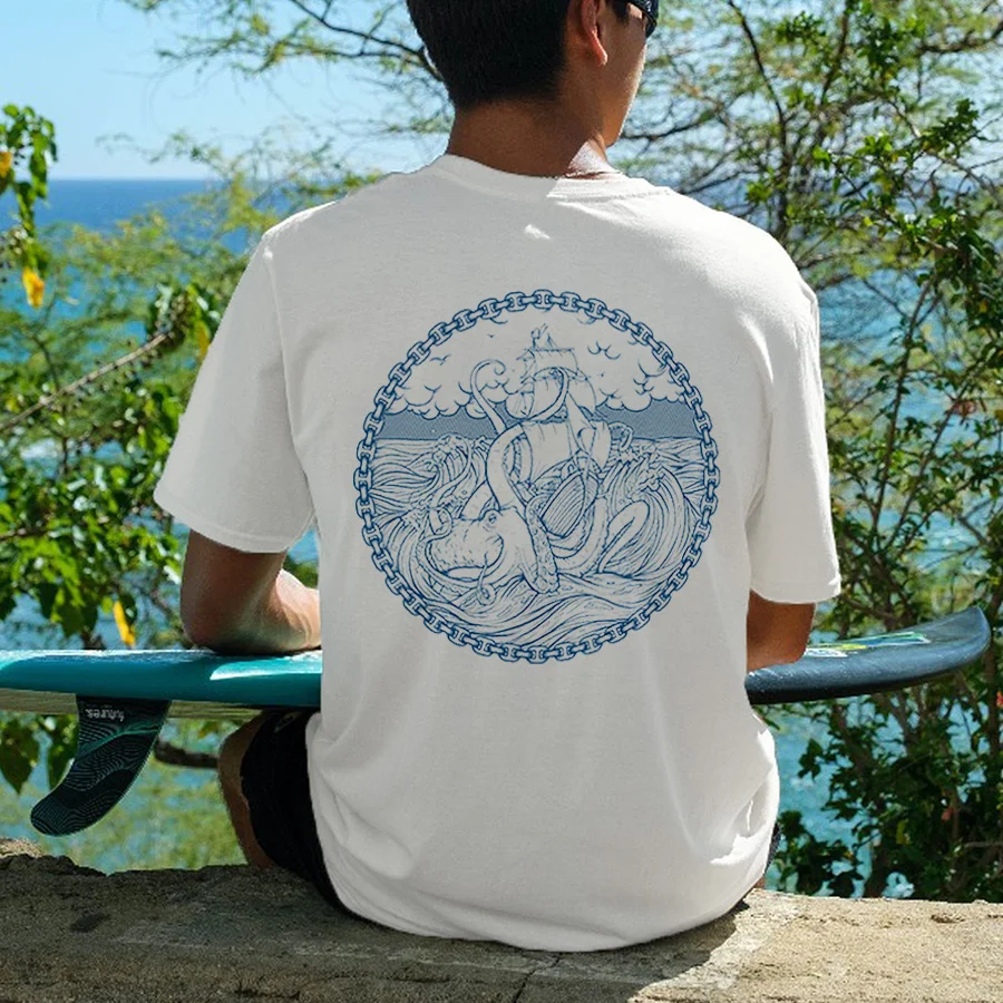 Octopus Kraken Printed Men's T-shirt