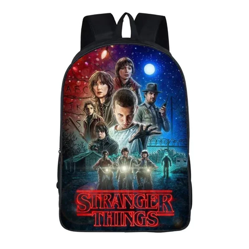 Buzzdaisy Kid's Personality Cartoon Stranger Things Printed Backpack Schoolbag