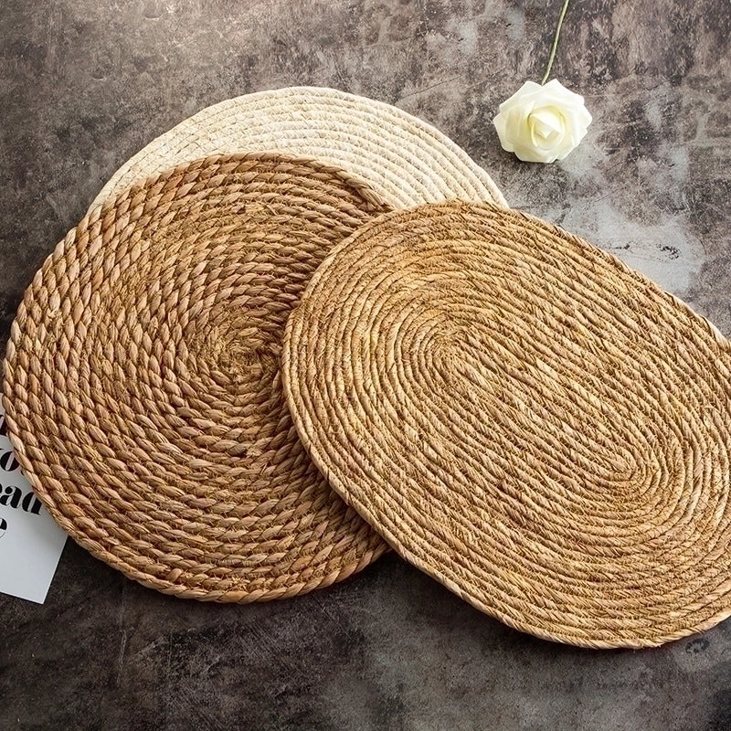 Casual Solid Color Straw Placemat