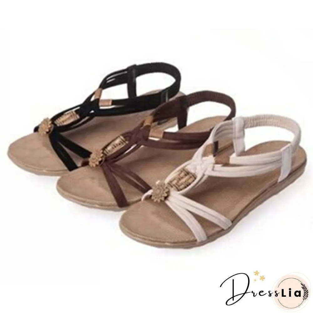 Woman Sandals Summer Woman Shoes Flip Flops Woman Beach Shoes Gladiator Beads Sandals Lady Low Heel Sandals Footwear
