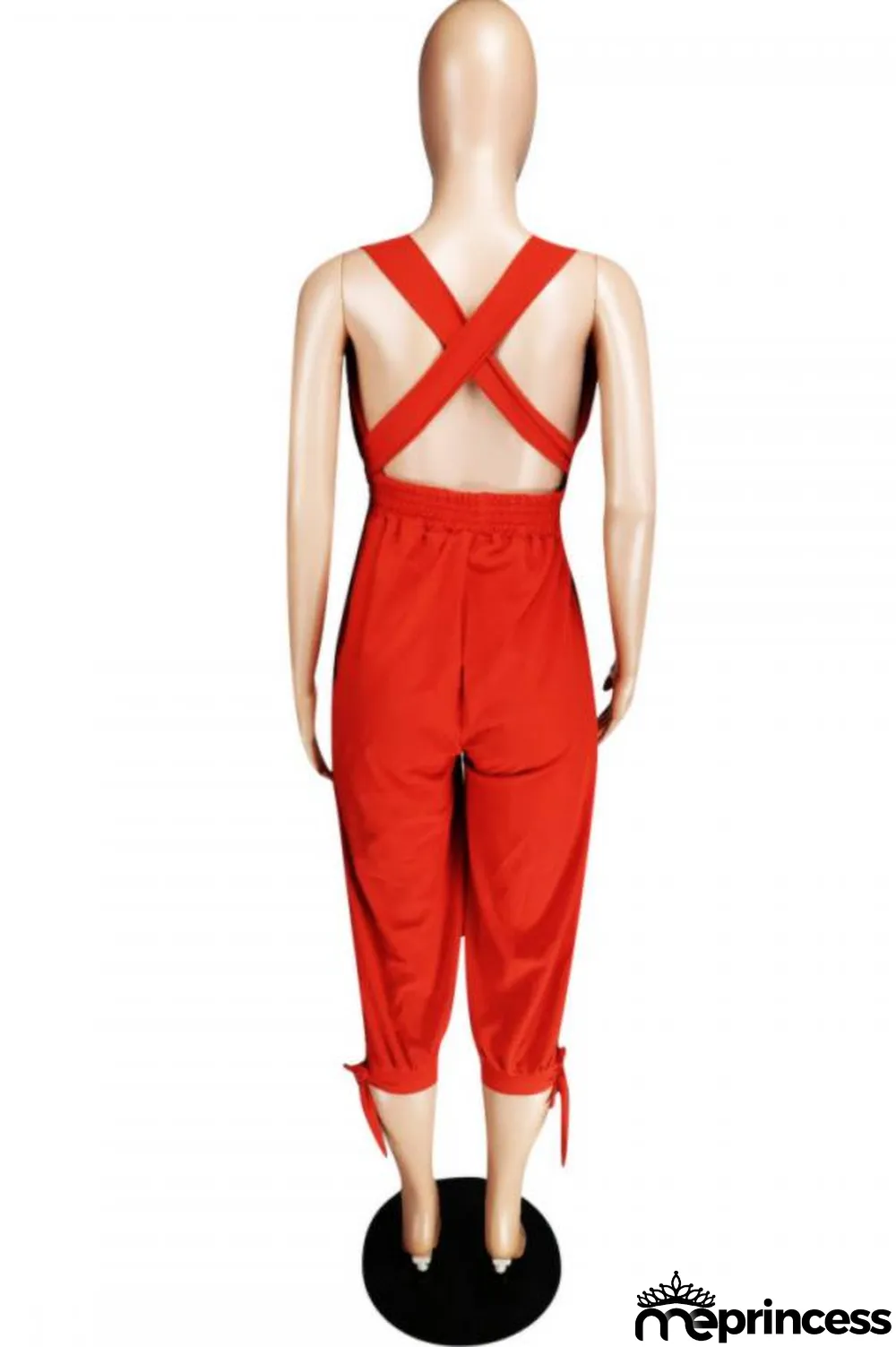 Light Blue Fashion Sexy Solid Patchwork Polyester Sleeveless V Neck